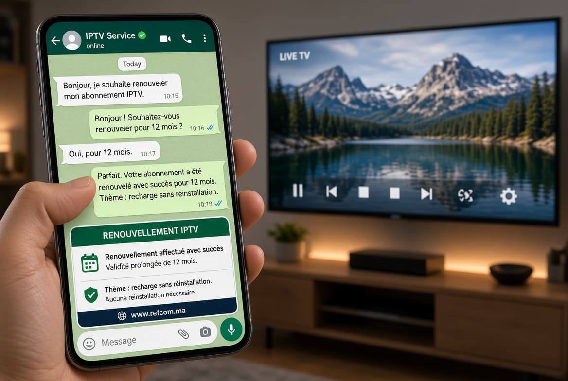 Renouvellement d’un abonnement IPTV par WhatsApp sans réinstaller l’application